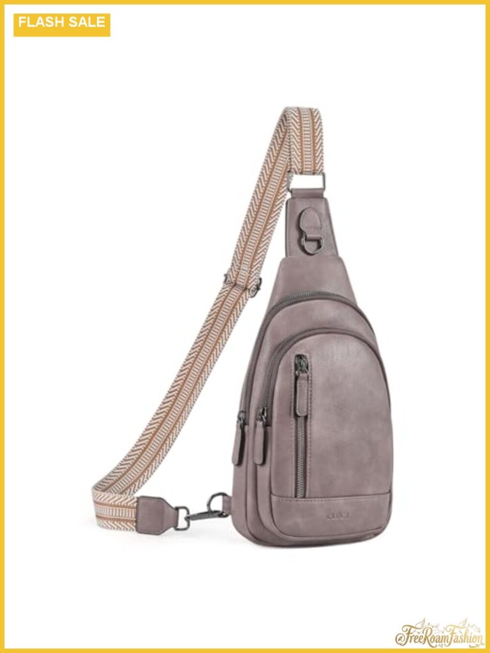 Faux Leather Sling Backpack Crossbody Bag for Women Travel